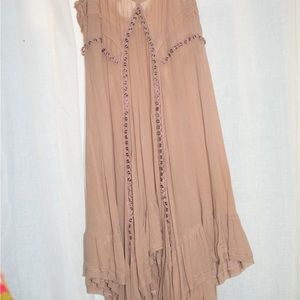 Feminine Free People Boho Slip Dress With Stud Detail